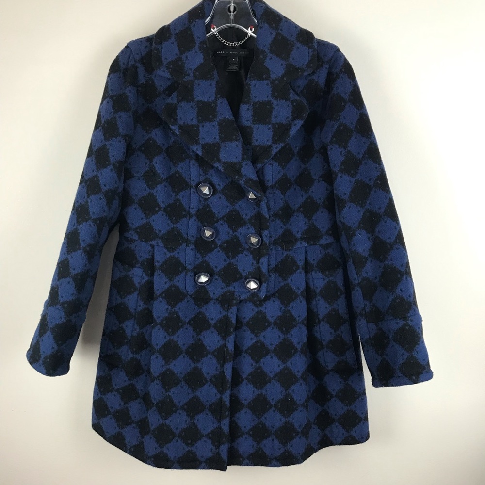Marc by Marc Jacobs checkered Peacoat.